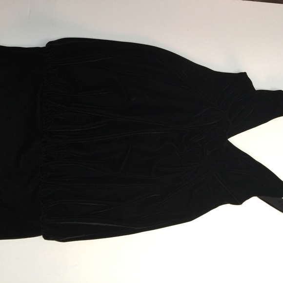 Lizzatti Black Velvet Long Tunic or  Dress Size 8 - Picture 4 of 5